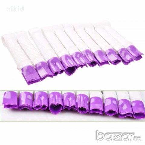 инструменти щипки за декорация торта бисквити с тесто фондан 10 бр заоблени назъбени дупки, снимка 2 - Други - 15664525