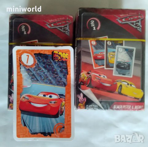 карти за игра на Черен петър и Мемо от анимационният филм на Дисни и Пиксар КОЛИ, снимка 1