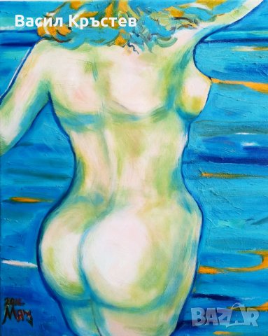 Картина " Жена в море от щастие " - 2, снимка 1 - Картини - 23673377