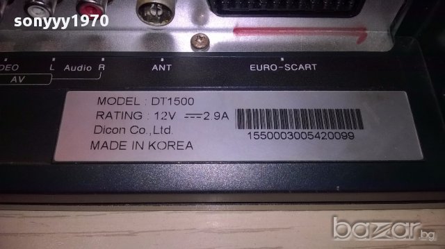 Diopus dicon dt1500-tv 12volts-made in korea-внос швеицария, снимка 9 - Телевизори - 18149004