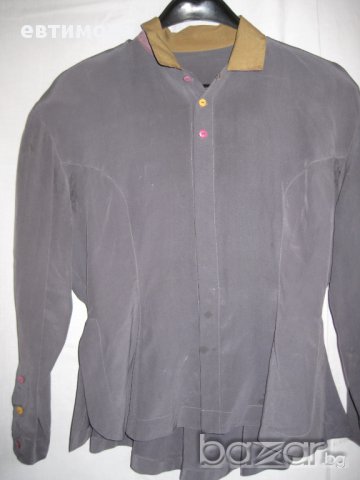 Дамска копринена дизайнерска блуза, 40 (M), снимка 1 - Блузи с дълъг ръкав и пуловери - 12903217