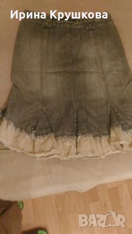 Дънкова пола интересен модел, снимка 3 - Поли - 24196963