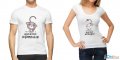 Комплект дамска и мъжка тениска със забавен надпис ПРОМОЦИЯ, снимка 12