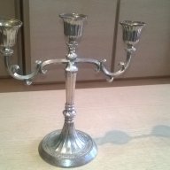 ретро свещник-made in hong kong-silver plated-26х25х12см-внос швеицария, снимка 5 - Антикварни и старинни предмети - 18346050
