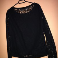 Bershka дантелена блуза с дълъг ръкав, снимка 4 - Блузи с дълъг ръкав и пуловери - 23922327