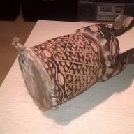 Африканска тарамбука с кожа-33х17см-внос швеицария, снимка 13 - Ударни инструменти - 17009013