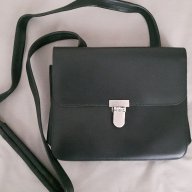 Poco Loco - интересна черна чанта от естествена кожа, снимка 3 - Чанти - 17666690