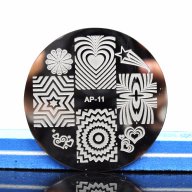 кръгла плочка / щампа шаблон за печат на нокти AP-11, снимка 2 - Продукти за маникюр - 16981129