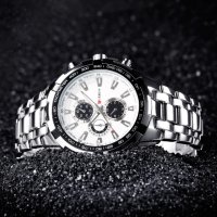 2019 нов марков луксозeн стоманен мъжки бизнес кварцов ръчен водоустойчив часовник часовници военен , снимка 2 - Мъжки - 24070613