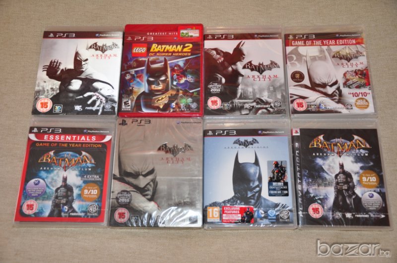 Batman Мания.нови игри.arkham City,steelbook Joker,goty,arkham Asylum,lego Batman ps3, снимка 1