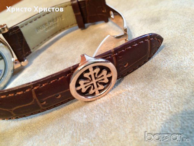 Мъжки луксозен часовник PATEK PHILIPPE клас ААА+ реплика, снимка 5 - Мъжки - 8543456