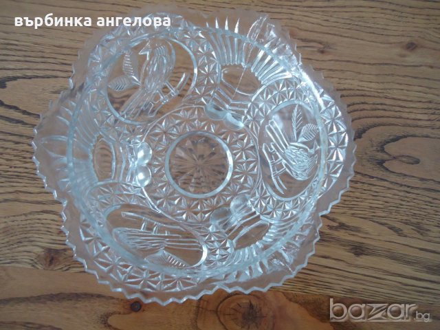 Стара купа от стъкло, снимка 2 - Чинии - 20715727