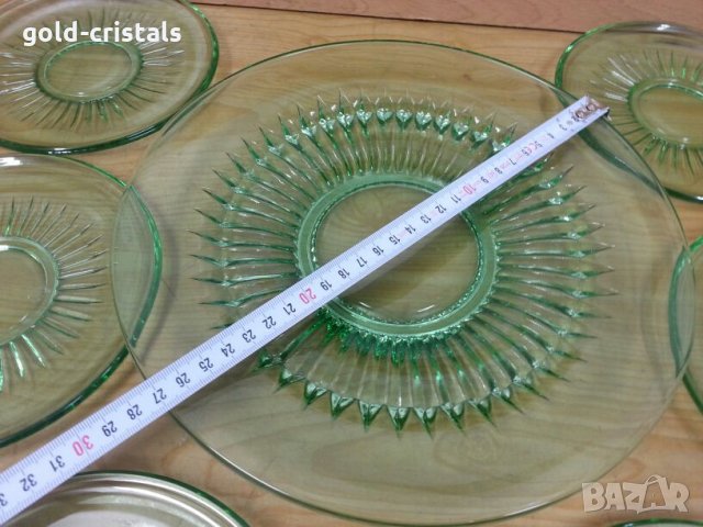 ретро сервиз цветно стъкло, снимка 3 - Антикварни и старинни предмети - 25134641