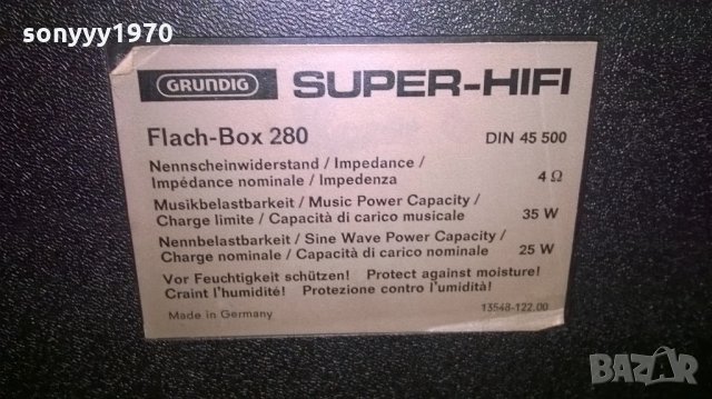 grundig flach-box 280 super hifi-made in germany-33х23х9см, снимка 12 - Тонколони - 22065167
