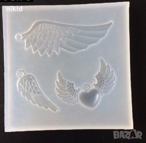 Различни крила сърце крило висулка силиконов молд фондан за шоколад гипс смола бижута украса