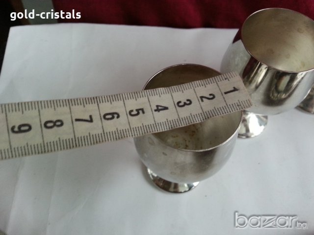 Посребрени чашки за ракия с поднос, снимка 11 - Антикварни и старинни предмети - 20696631