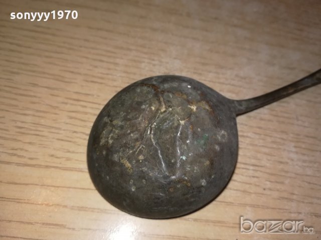 антика-реликва-стара лъжица-20х6см, снимка 10 - Колекции - 21109619