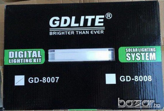 Соларна осветителна система комплект GD LITE GD-8017, снимка 2 - Къмпинг осветление - 12707853