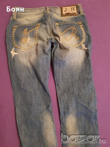 Nakasani danki s kamani swarovski, снимка 3 - Дънки - 20739810