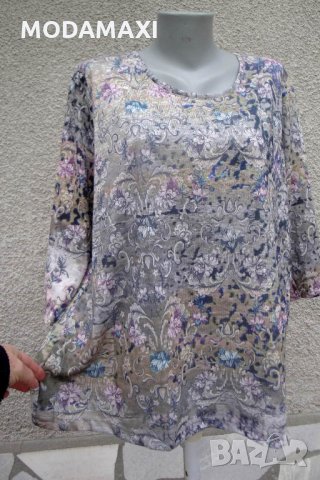 3XL Нова цветна блуза Laura Torelli  , снимка 2 - Блузи с дълъг ръкав и пуловери - 23705325