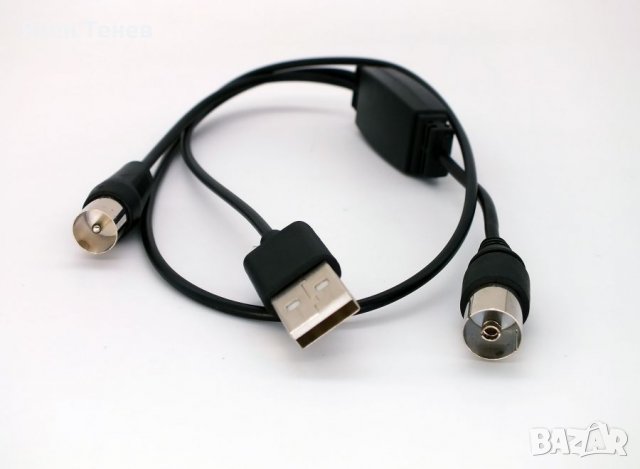 USB захранващ кабел за активни DVB-T/Т2 ефирни антени, снимка 1 - Приемници и антени - 21856732