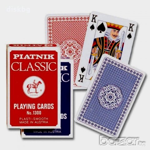 Нови Карти за игра Piatnik Nо.1300 Classic - 55 броя, полупластик, запечатани, снимка 5 - Карти за игра - 19004520