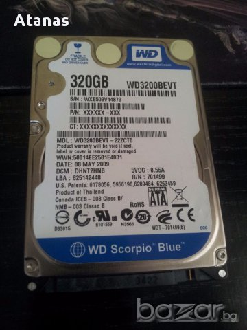 Продавам HDD 2.5" за лаптопи