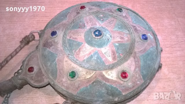 АНТИКА-ретро колекция-мед/месинг-патина-внос швеицария, снимка 7 - Антикварни и старинни предмети - 24500791