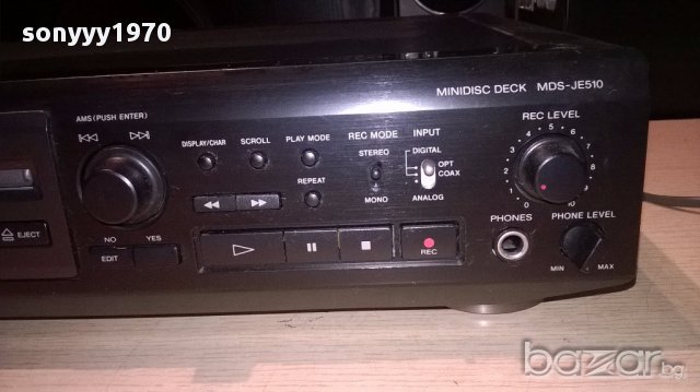 Sony mds-je510 minidisc deck-made in japan-внос швеицария, снимка 8 - Ресийвъри, усилватели, смесителни пултове - 14960410