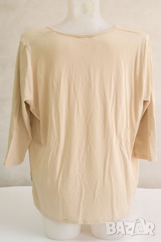 Ръчно изрисувана бежова дамска блуза марка Ally Grace L/XL, снимка 4 - Блузи с дълъг ръкав и пуловери - 22731863