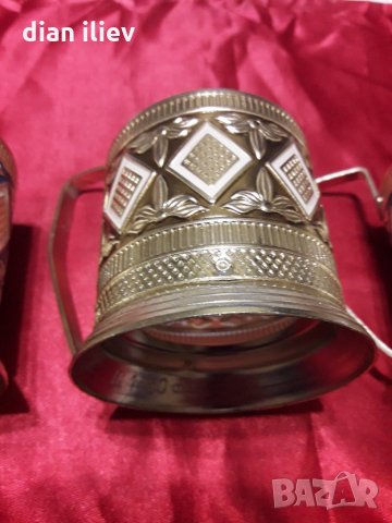 Стари руски подстакани, снимка 4 - Антикварни и старинни предмети - 24884523