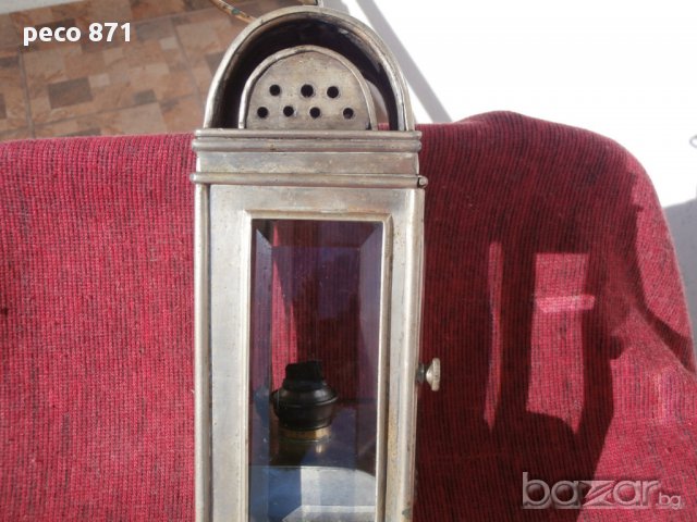 Рядък стар ветроупорен фенер, снимка 7 - Антикварни и старинни предмети - 17246054