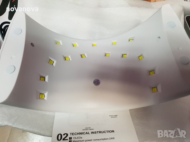 LED UV SUN 9S УВ Лед 24 w. Комбинирана лампа Печка за Нокти, снимка 9 - Продукти за маникюр - 24091022