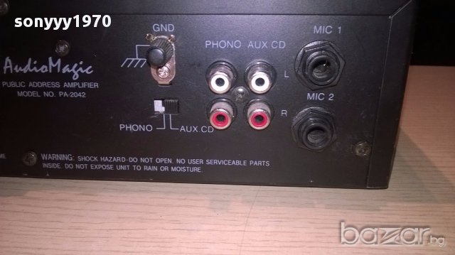 Audio magic pa-2042 profi amplifier-mono-внос швеицария, снимка 14 - Ресийвъри, усилватели, смесителни пултове - 15259581