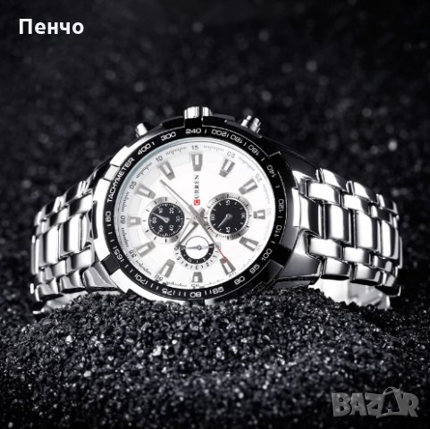 2019 нов марков луксозeн стоманен мъжки бизнес кварцов ръчен водоустойчив часовник часовници военен , снимка 2 - Мъжки - 24070613