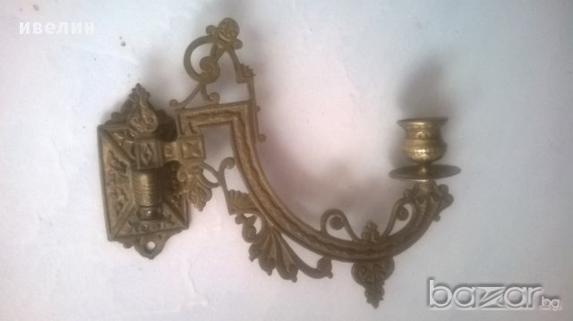 бронзов свещник за пиано,стена, снимка 4 - Антикварни и старинни предмети - 17935853