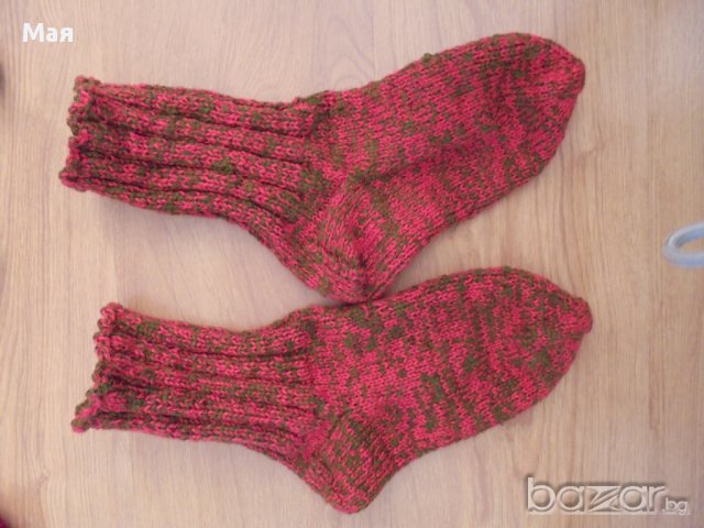 Нови топли вълнени чорапи плетени от истинска домашна вълна, подходящи за туризъм , снимка 3 - Спортна екипировка - 13480251