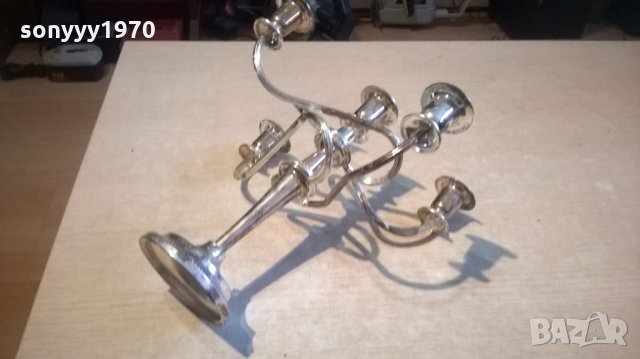 красив свещник за 5 свещи-25х25х20см-внос швеицария, снимка 12 - Колекции - 23991791