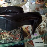 Черни лачени обувки - нови, снимка 5 - Дамски обувки на ток - 19334668