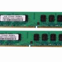 РАМ Памет за Intel 4GB 2X2GB-2Rx8-PC2-6400U-DDR2-800Mhz-240pin-DIMM-RAM-CPU-Memory-NON-ECC, снимка 4 - RAM памет - 20294913