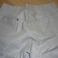 М/Л Нови италиански панталони, бляскави, сребърни- Разпродажба, снимка 8 - Панталони - 21878761