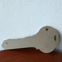 Декоративна дървена закачалка за ключове с форма на ключ в стил винтидж, снимка 9 - Декорация за дома - 20700642