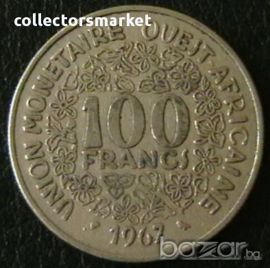 100 франка 1967, Западно Африкански Щати, снимка 1