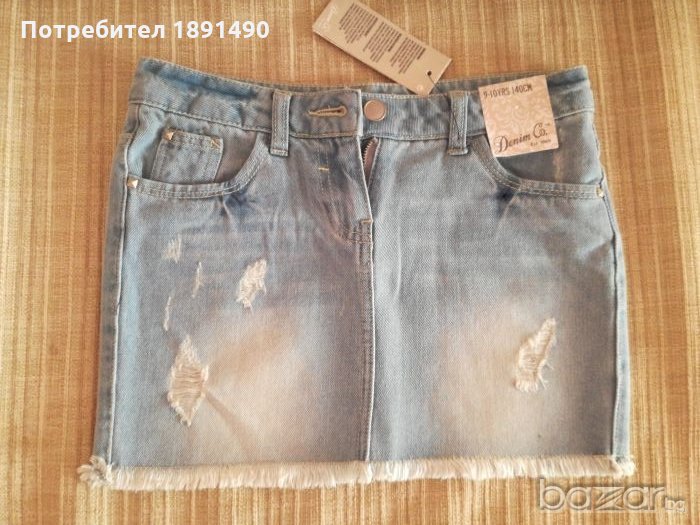 Нова права дънкова пола, снимка 1