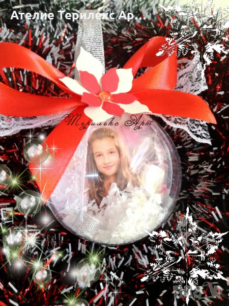 Коледна топка за елха със снимка, снимка 1