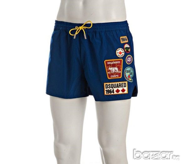 DSQUARED D2 BLUE PATCH Мъжки Бански / Плажни Шорти size S, снимка 1