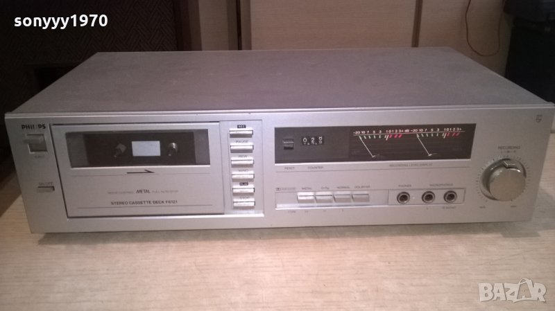 philips f612100-stereo deck-made in belgium-внос швеицария, снимка 1