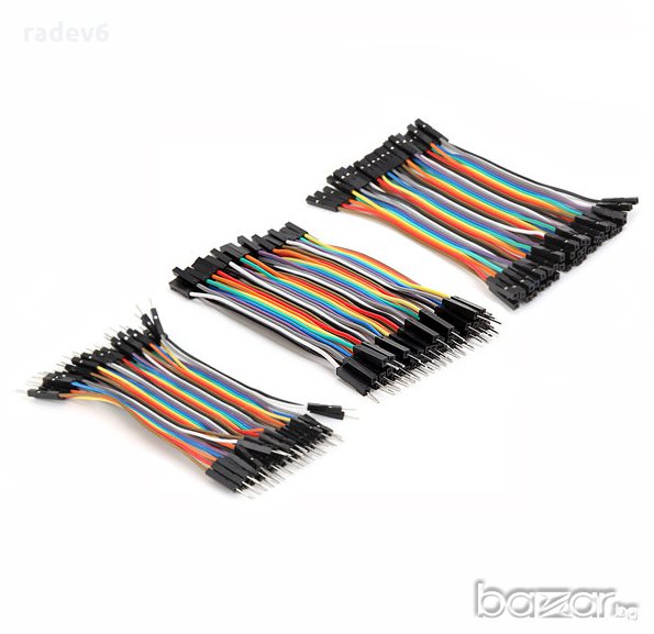 120бр. Джъмпери с женски-женски, мъжки-женски, мъжки-мъжки накр., дължина 10см. // Ардуино / Arduino, снимка 1