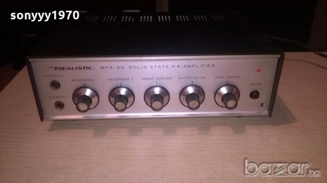realistic mpa-20 solid state pa amplifier-внос швеицария, снимка 9 - Ресийвъри, усилватели, смесителни пултове - 19129150