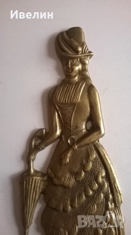 месингова апликация-дама, снимка 2 - Антикварни и старинни предмети - 21947816